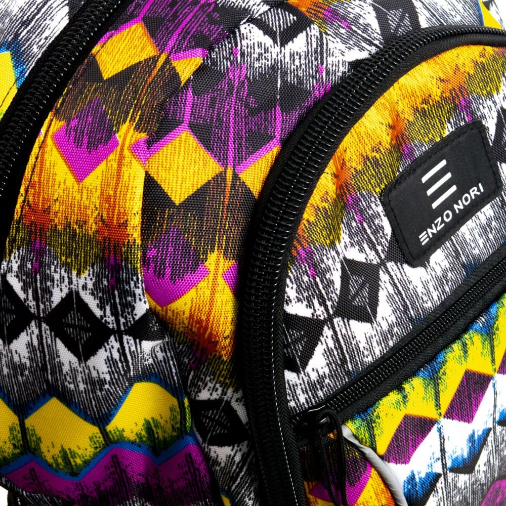 Раница за училище ENZO NORI модел ARK текстил шарен